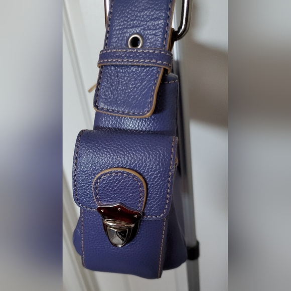 Purple Leather Shoulder Bag - Picture 2 of 9